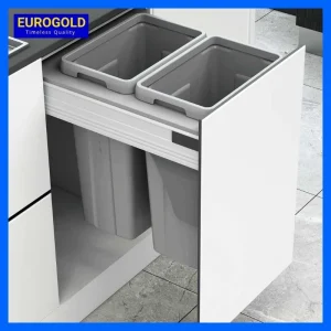 Thùng rác đôi âm tủ Eurogold 400mm BA400/ EBA400