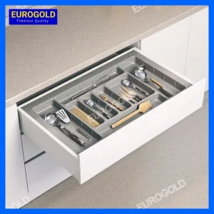 Khay chia muỗng nĩa nhựa xám Eurogold 450mm ET450/ ETC450G